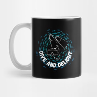 Dive and Delight | Scuba | Scuba diving | Diving | Ocean lovers | Spearfishing Mug